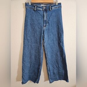 Zara Wide Leg Blue Denim Jeans